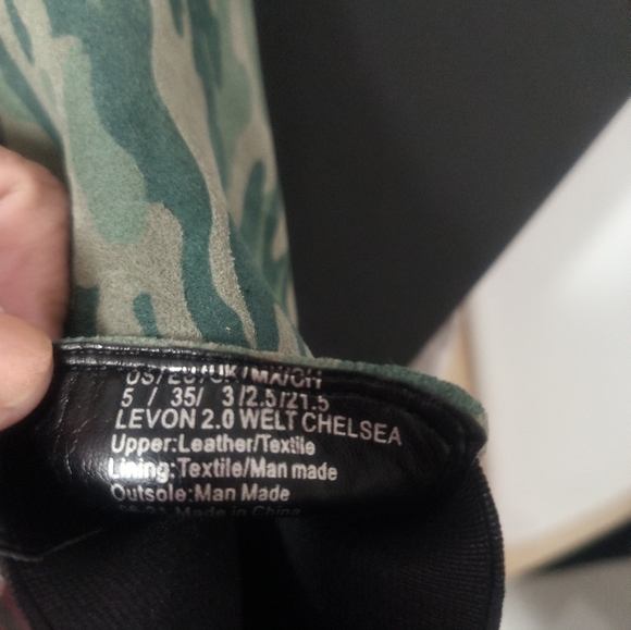 [3x$20 Shoe Sale] New Kenneth Cole Camo Green Boots / Size 5 - Picture 6 of 7